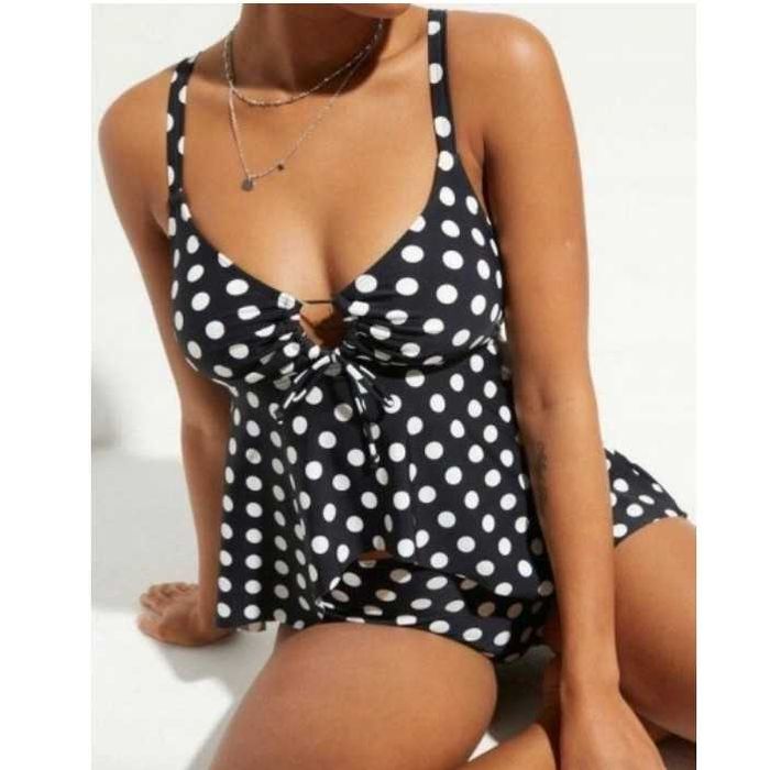 Maskujący strój kostium kąpielowy sukienka kąpielowa 2 cz. spódnica XL