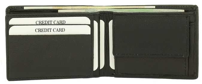 Męski portfel skórzany poziomy Thomas czarny skóra naturalna 100%