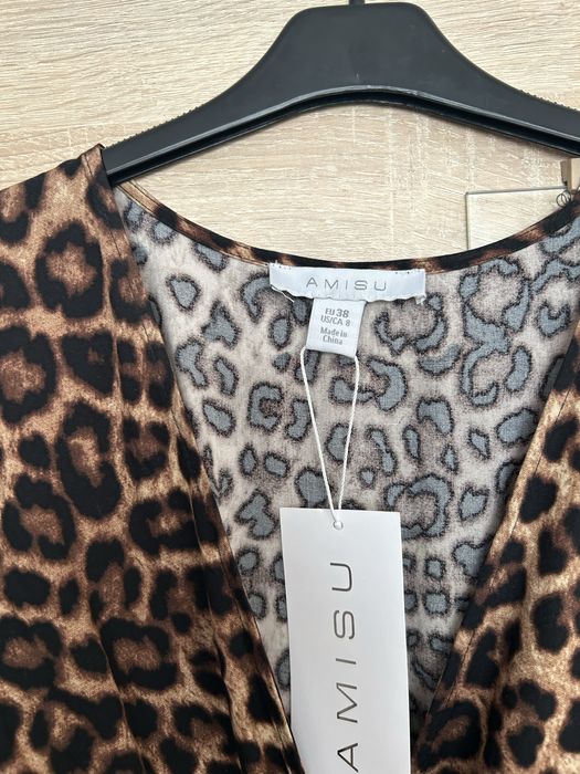 Nowa sukienka długa maxi panterka