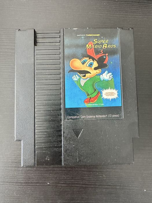 Cartucho nintendo 72 pinos marios bros cartucho clone brasileiro item para colecionador