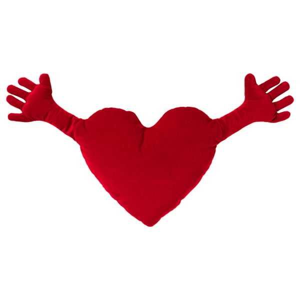Almofada vermelha Dia dos Namorados Coração com braços