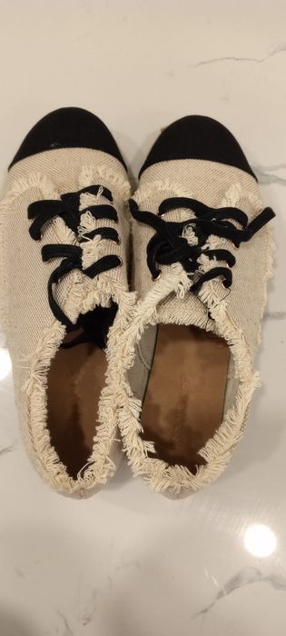 Bohoo.Эспадрильи , кеды. текстиь под лен.Модель, как Chanel., очень крутые