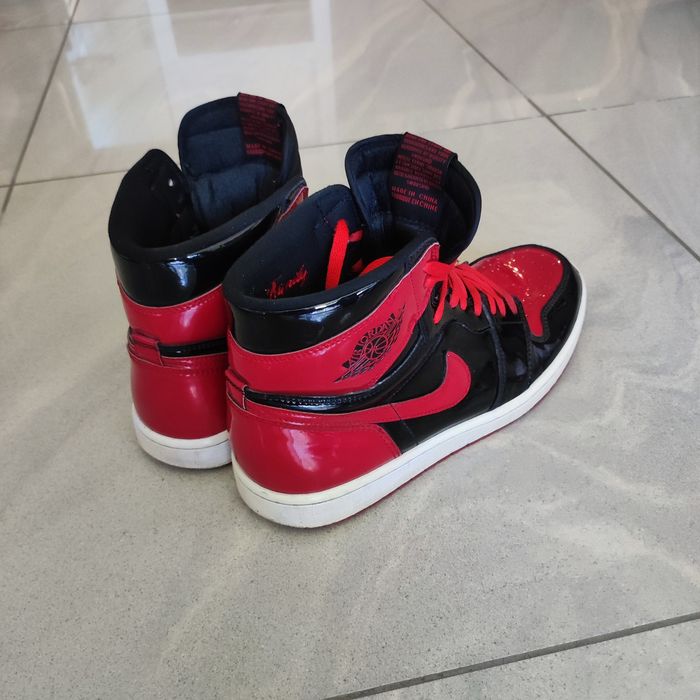 Nike Jordan 1 High Patent Bred roz.45