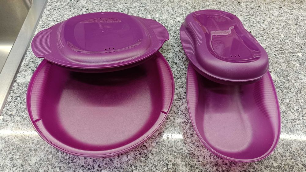 Micro delicia redonda e oval da Tupperware