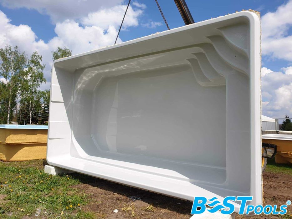Poliestrowy basen ogrodowy ITAKA 6.5x3.5x.1.55m - PRODUCENT Bestpools