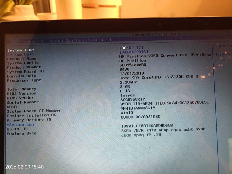 HP Pavilion x360 15-cr0305ng Core i3 8130U мат. плата + топкейс + навесное