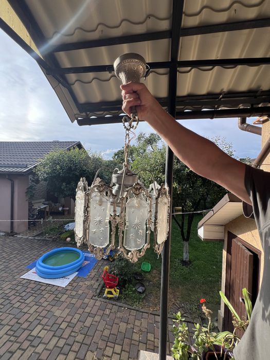 Люстра ретро з металу