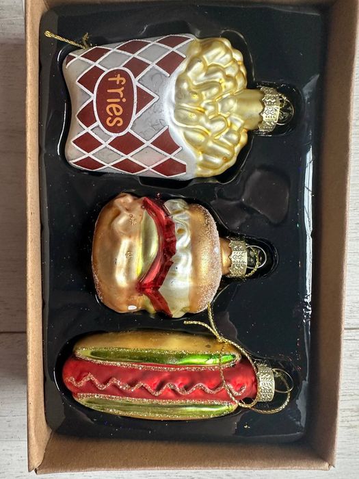 Подарунковий набір скляні ялинкові прикраси іграшки