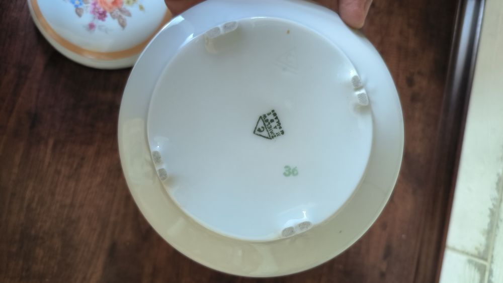 Podełeczko, puzderko, bomboniera Ćmielów ok. 13cm