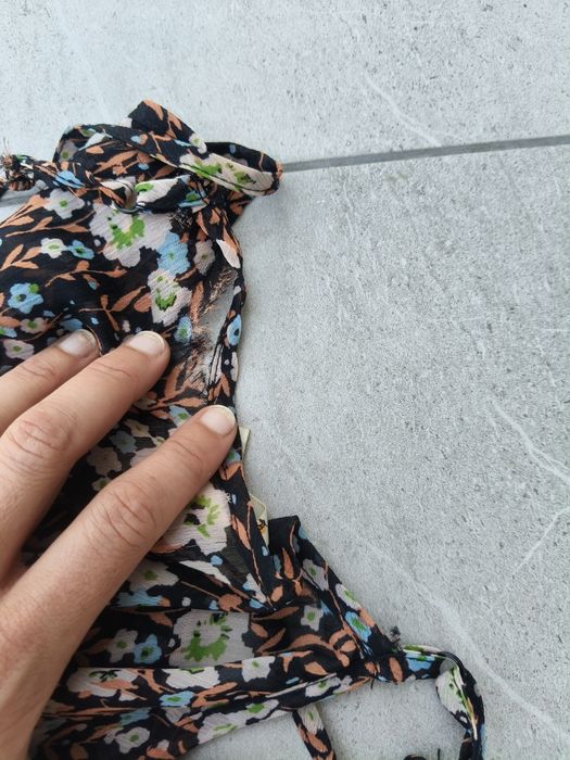 Kombinezon w kwiaty romper jumpsuit * S