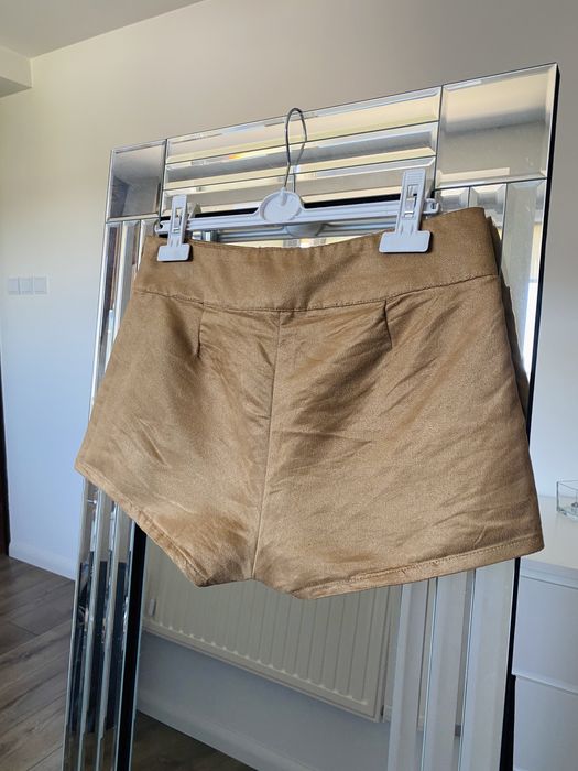 Beżowe wiązane szorty H&M 38 (M) suwak