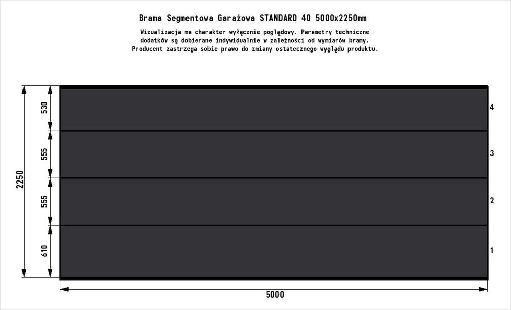 Brama Garażowa 5000x2250