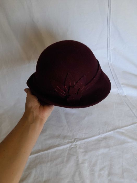 Chapéu bordeux 100% lã