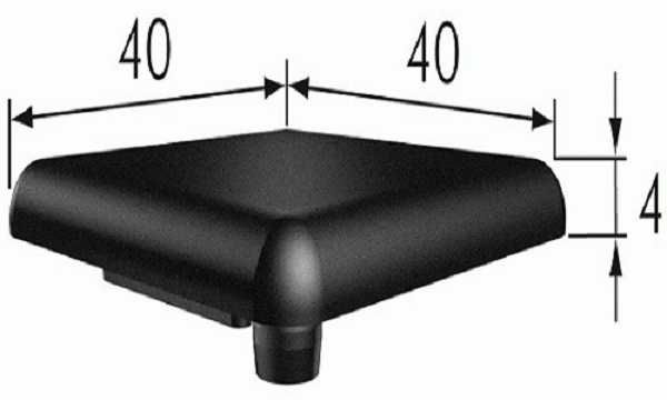 Zaślepka 100 szt do profili 40x40 Item Bosch Paletti czarna oryginal