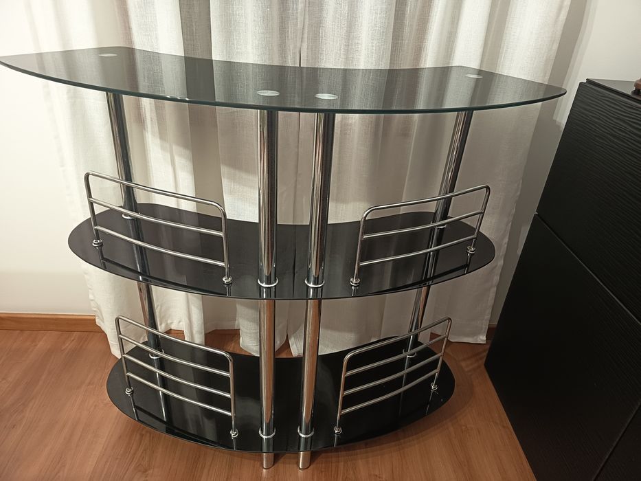 Garrafeira/móvel apoio preto