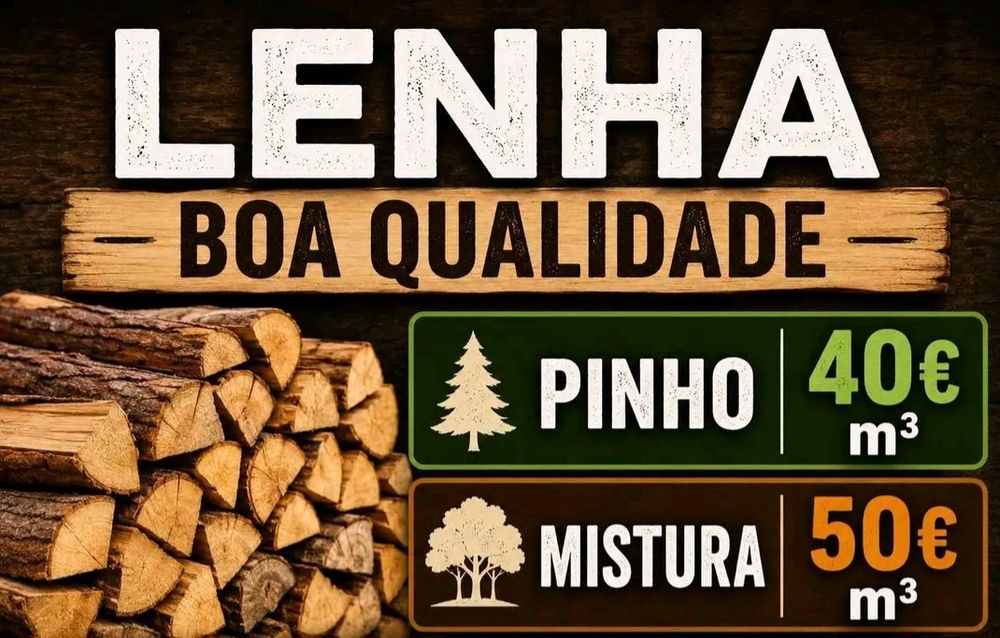 Vendo lenha seca de pinho 40€m³