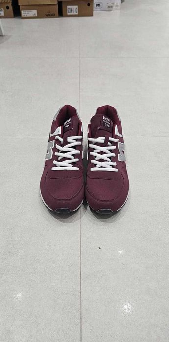 Bordowe Buty Męskie 43
