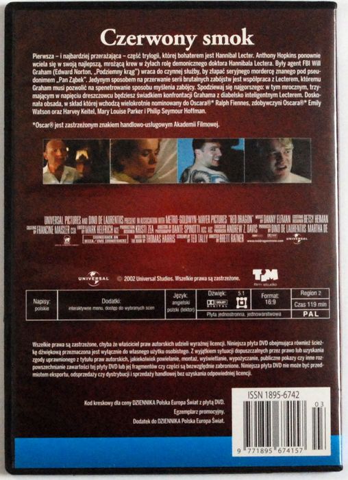 DVD Czerwony Smok (Anthony Hopkins)