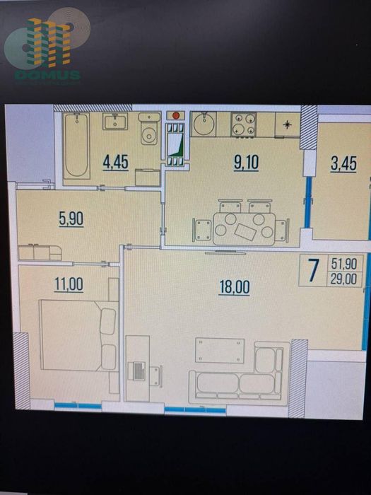 2-rooms apartment apartment by the address st. Tankistov (area 54 m²) - Atlanta.ua - photo 2