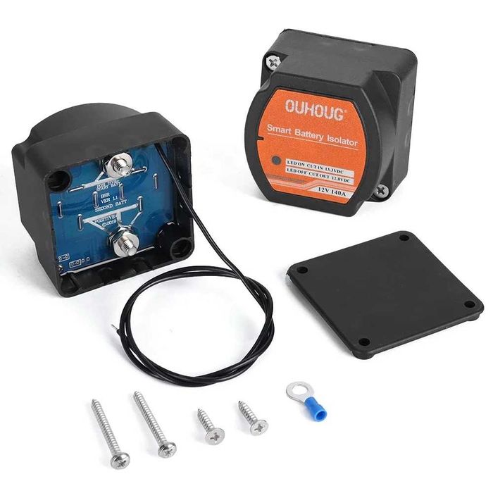 Kit de Relé Isolador de Baterias (12V-140A)(Autocaravana / Campervan)