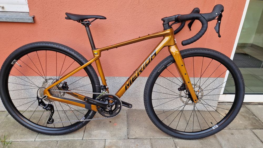 Nowy gravel Merida Silex 4000 XXS , carbon 2x10 GRX model 2026 złoty kolor reynolds