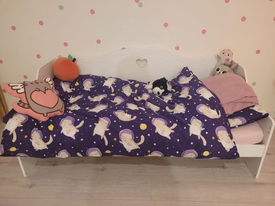 Łóżko dziecięce drewniane 160×80 + materac