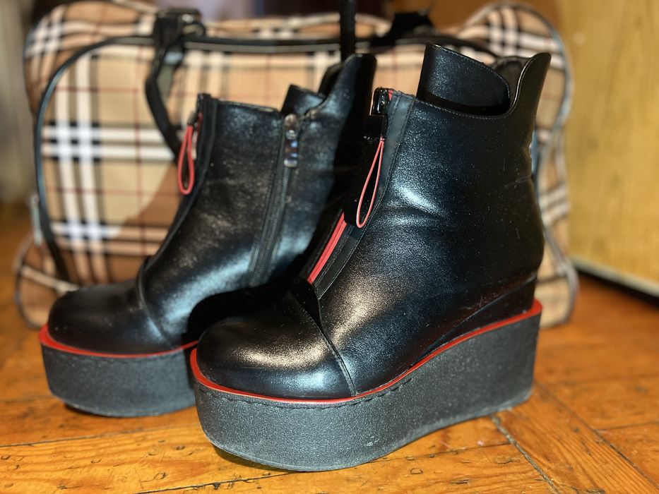Ботинки экокожа на платформе