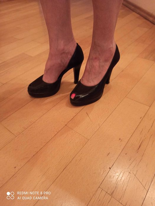 Buty Szpilki czarne skóra naturalna