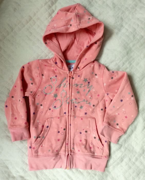 Rozpinana bluza dziewczęca w gwiazdki z kapturem 5.10.15. rozmiar 98