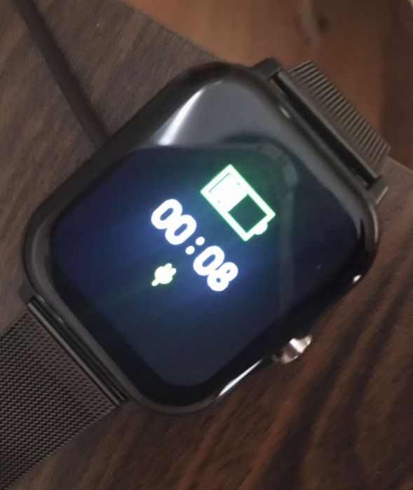 Smartwatch preto + carregador magnético