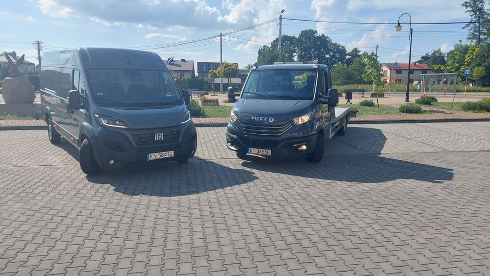Wypożyczalnia samochodów Laweta Bus Wywrotka Minikoparka