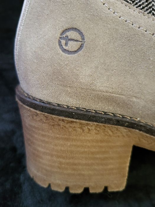 Skórzane botki damskie Tamaris r.40 skóra naturalna