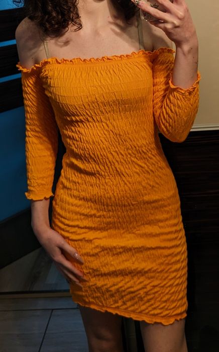 Pomarańczowa sukienka r. XXS