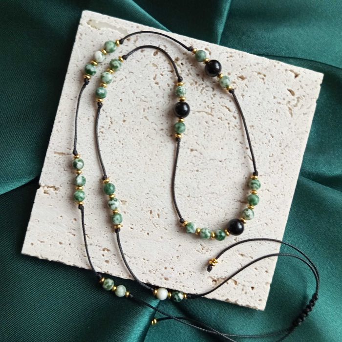 Naszyjnik "Roxi" z naturalnymi kamieniami - handmade
