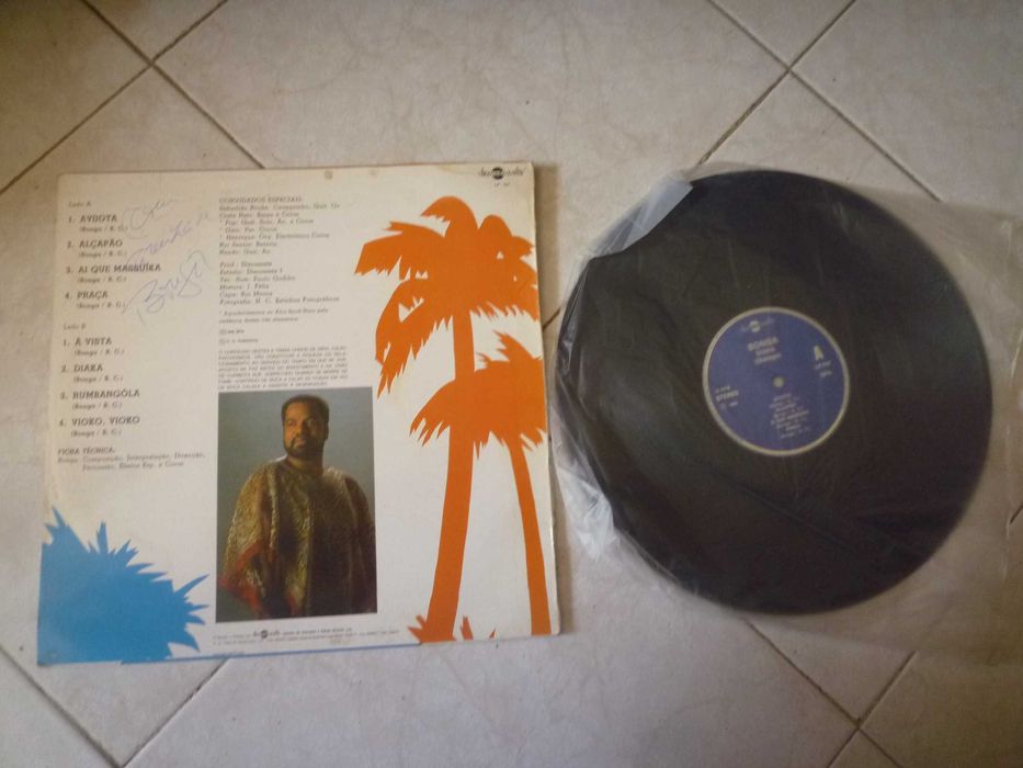Album do Bonga autografado vinil Diaka 33RPM 1990