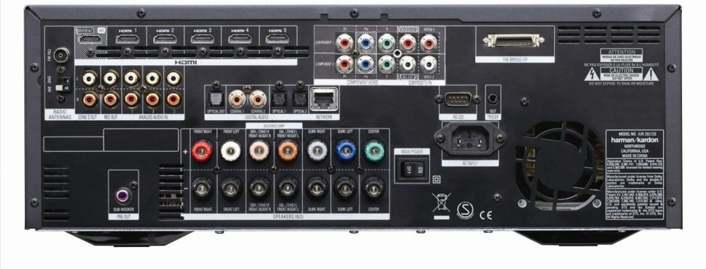 Amplituner Harman Kardon AVR265 plus 3 kolumny wharfedale..