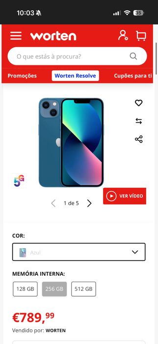 iPhone 13 Azul – 256 GB