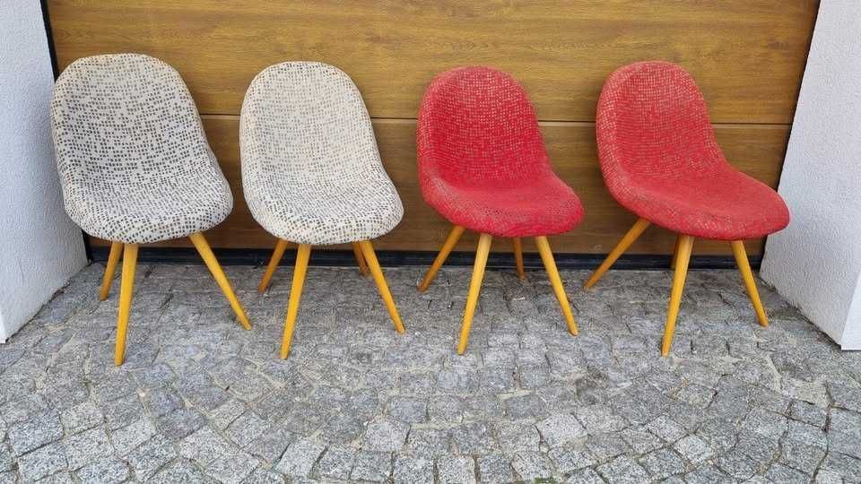 4x Krzesło M. Navrátil Czechosłowacja Brusel Design PRL