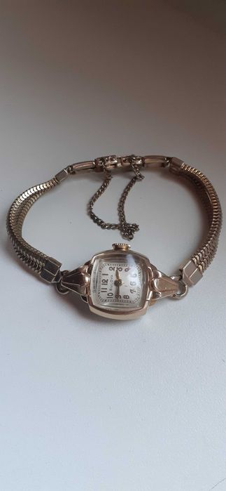 Zegarek z bransoletką BULOVA MO GOLD 10K R.G.P 17 Jewels.