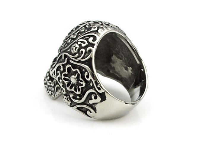 Anel Masculino Gótico - Caveira - Aço Inoxidável