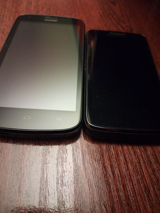 2 smartfony Alcatel i Huawei. Uszkodzone,  nie włączają się.