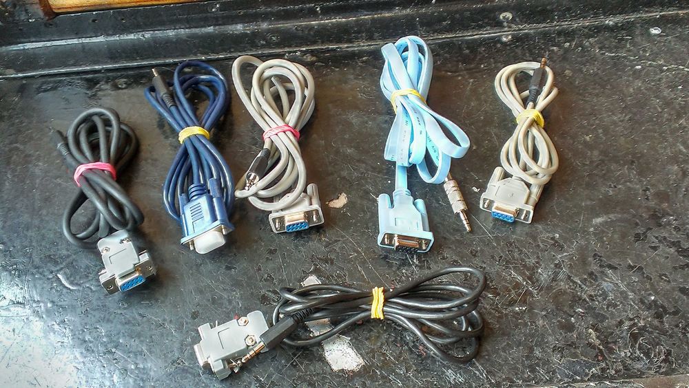 Кабель-переходник нуль-модемный шнур RS-232 на jack 3.5мм