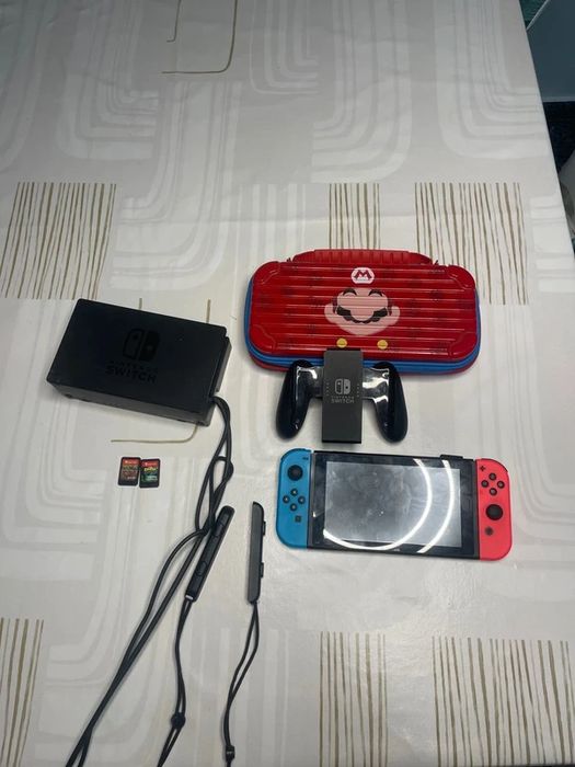 Nintendo Switch com Jogos e Acessórios