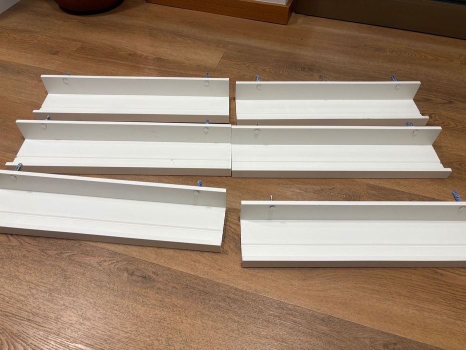 MOSSLANDA: 6 Prateleiras p/molduras, branco, 55 cm