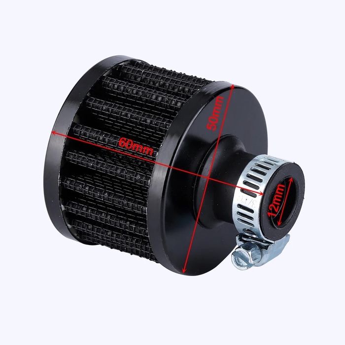 Filtros de ar 12 mm 25 mm cromado preto vermelho azul moto