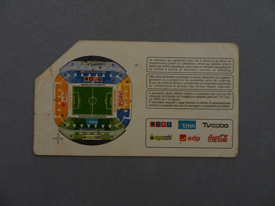 Bilhete de futebol Porto Sporting 2006
