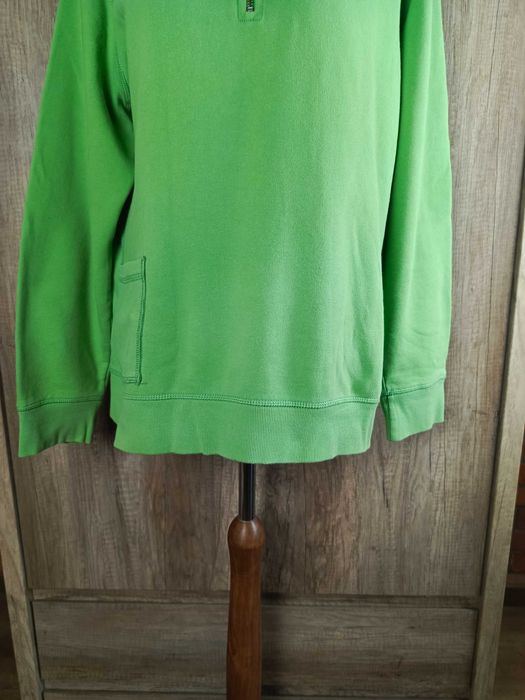 Seasalt Cornwall bluza half zip zielona green organic oversize 44