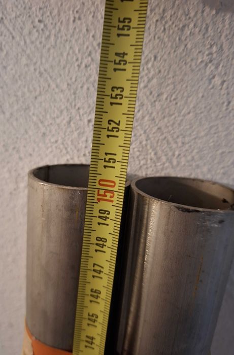 Tubo inox diâmetro 40 mm 1,5 metros 2 unidades
