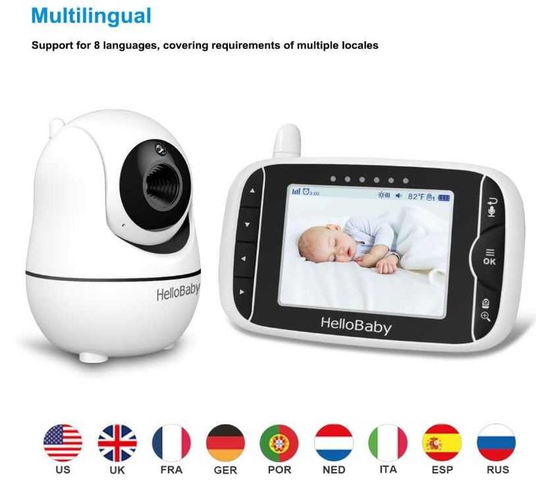 Niania elektroniczna obrotowa HelloBaby HB66Pro