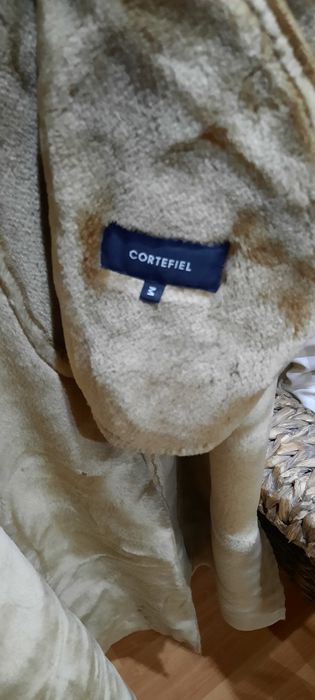 Casaco comprido de camursa com pelo